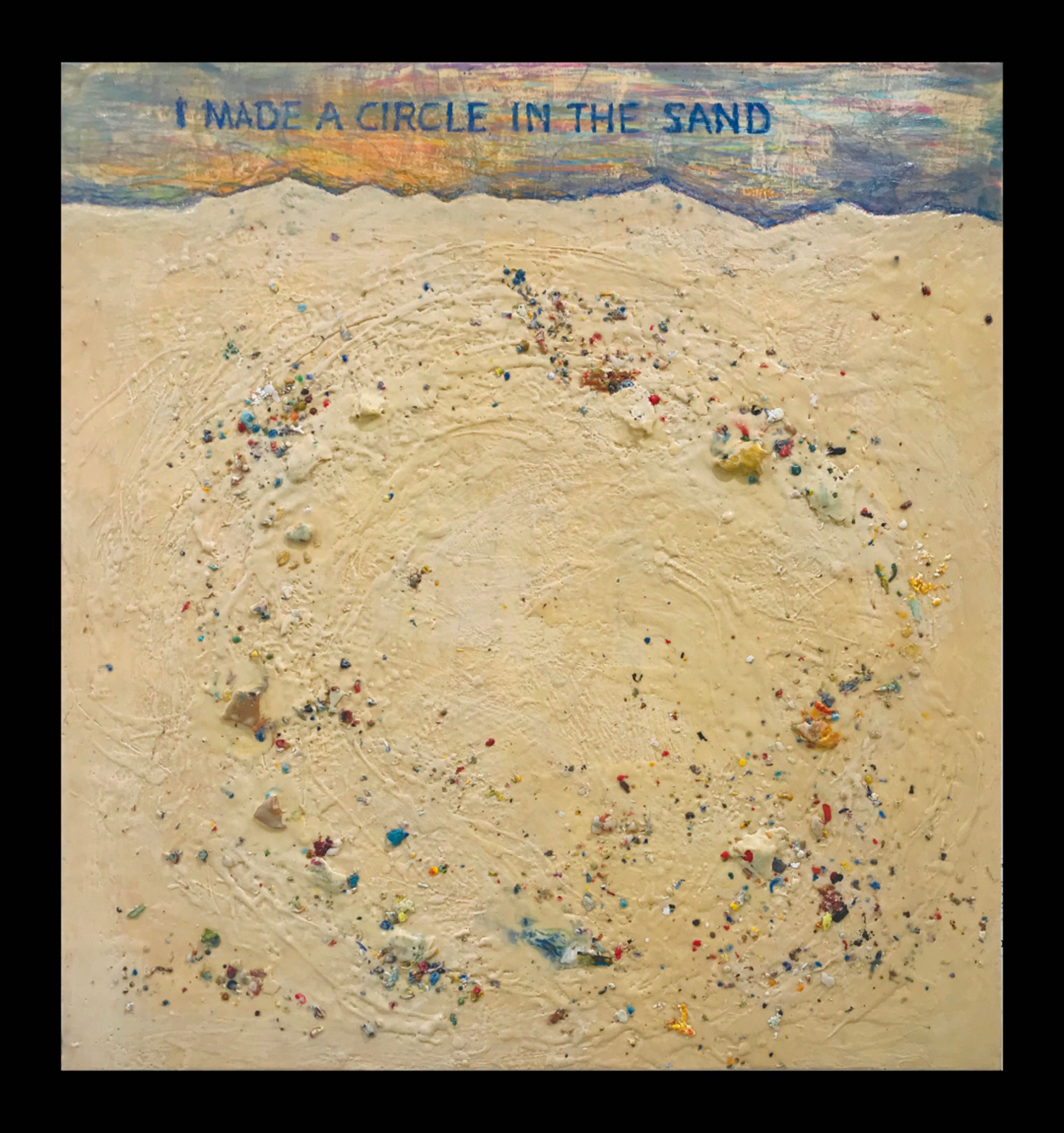 Circle in the Sand 1 (38x36 in, Encaustic Mixed Media ) © Andrew Csafordi, ANDARA Gallery (w).jpeg